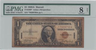 $1 - 1935a - Fr.  2300 - Hawaii Certificate By Pmg Very Good 8 Net Star photo