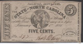 Usa / State Of North Carolina,  5 Cents,  1.  1.  1863,  S 2360 photo