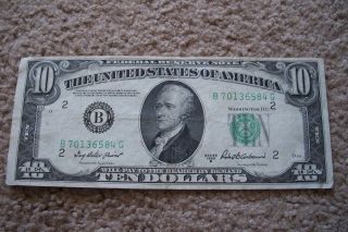 1950b $10 Federal Reserve Note photo