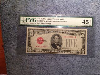 $5 - 1928c Legal Tender Star Note Fr 1528,  Star Note photo