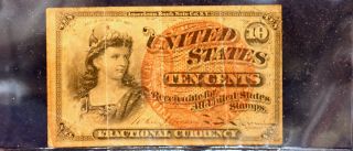 Fr.  1261 10 Cent Fourth Issue Fractional Currency Fine photo