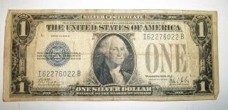 Series 1928 $1 Us Note Silver Seal Funnyback Serial Number I62276022b photo