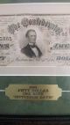 Framed $50 Confederate Note - 1864 - Framed Paper Money: US photo 4