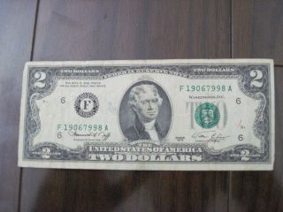 1976 2 Dollar Note District 6 Two Dollar Bill F19067998 A photo