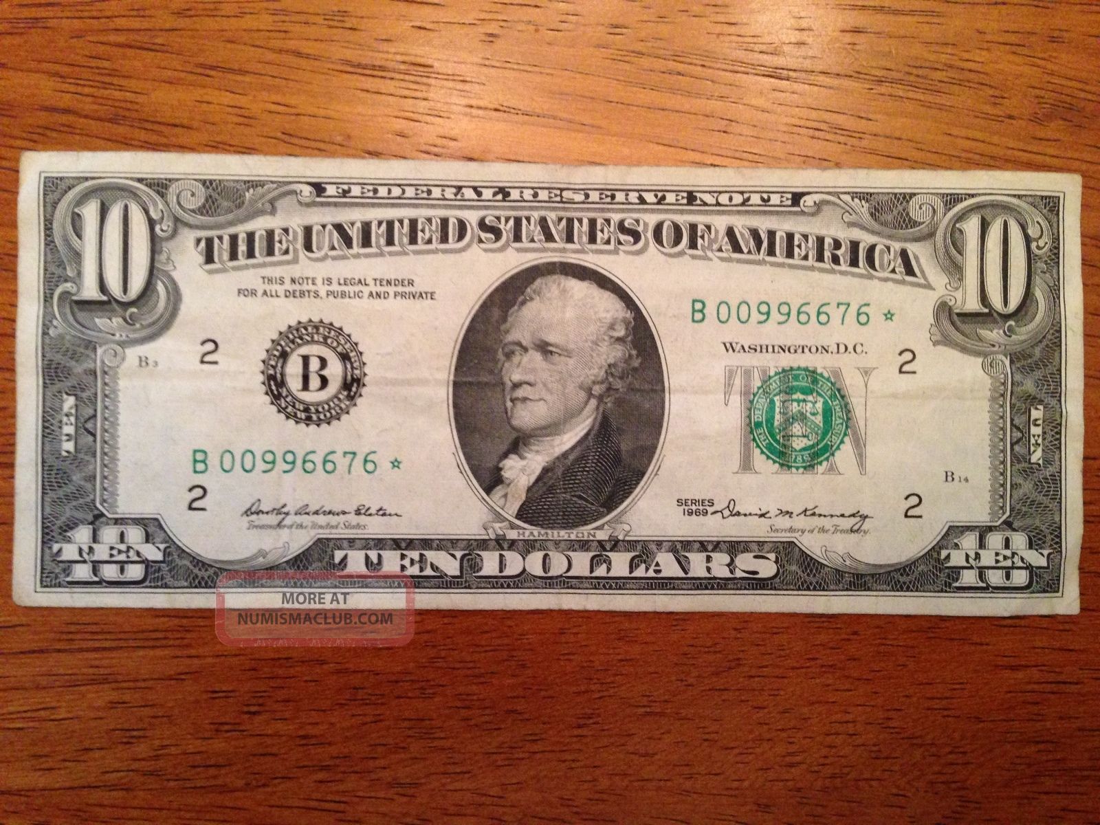 10 Dollar Bill Serial Number Star