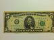 1977 $5 Dollar Bill Ghostly Offset Error Federal Res Note Currency Paper Money Paper Money: US photo 1