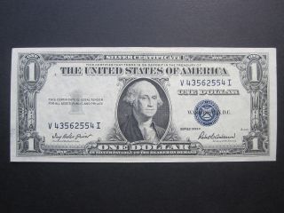 $1 1935f One Dollar Silver Certificate V - I Old Paper Money Blue Seal Bill photo
