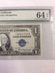 1935 A $1 Silver Certificate Fr 1608 Star Note A Block Pmg Cu 64 Epq Small Size Notes photo 5