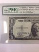 1935 A $1 Silver Certificate Fr 1608 Star Note B Block Scarce Pmg Au55 Epq Small Size Notes photo 2