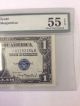 1935 A $1 Silver Certificate Fr 1608 Star Note B Block Scarce Pmg Au55 Epq Small Size Notes photo 4