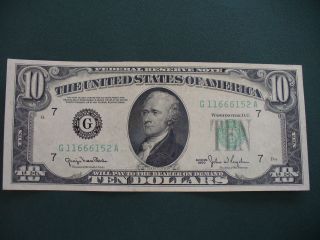 1950 - 10 Dollar - Chicago - Federal Reserve Note photo