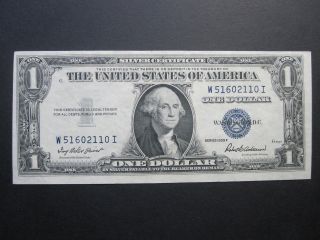 $1 1935f 1 Dollar Crisp Wi Silver Certificate Old Paper Money Blue Seal Bill photo