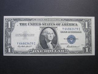 $1 1935f One Dollar Crisp Silver Certificate Old Paper Money Blue Seal Bill photo