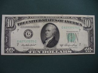 1950 A - 10 Dollar - Chicago - Federal Reserve Note photo