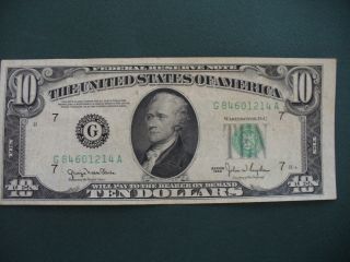 1950 - 10 Dollar - Chicago - Federal Reserve Note photo
