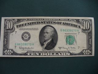 1950 E - 10 Dollar - Chicago - Federal Reserve Note photo