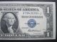 1935f $1 A - J Block $1 Silver Certificate Crisp Old Paper Money Blue Seal Bil Small Size Notes photo 1