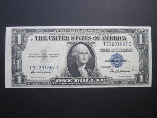$1 1935f One Dollar Crisp Silver Certificate T - I Paper Money Blue Seal Bill photo