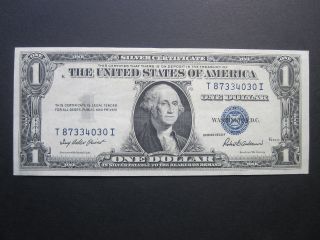 T - I 1935f $1 Silver Certificate Dollar Crisp Old Paper Money Blue Seal Bill photo