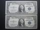 $1 1935f One Dollar Crisp Silver Certificate Old Paper Money Consecutive Small Size Notes photo 1