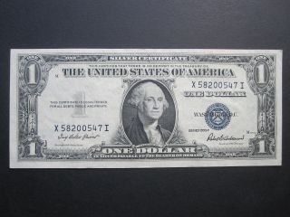 $1 1935f One Dollar Crisp Silver Certificate Old Paper Money Blue Seal Bill photo