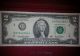Two $2 Dollar Bill Fancy Serial Number D 07341950 A Cu Birthday Frn Small Size Notes photo 1
