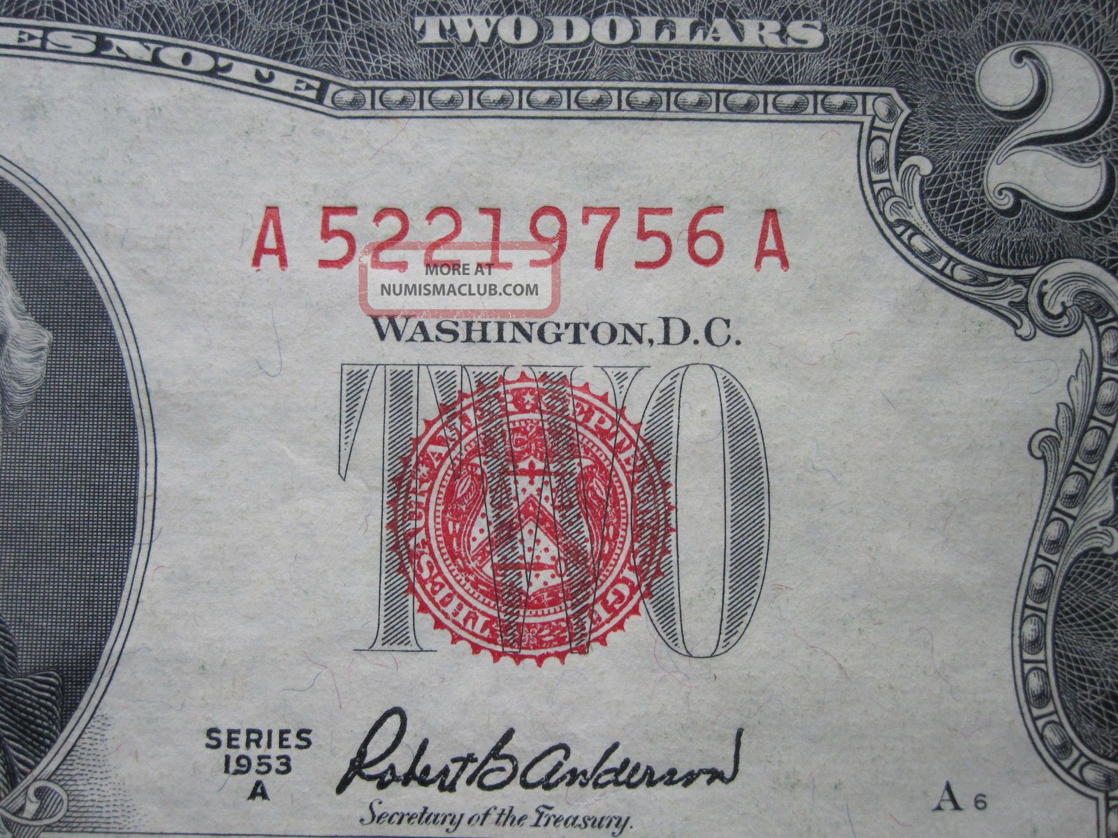 2 Legal Tender 1953a 2 Red Seal Us Deuce Collectible Us Currency