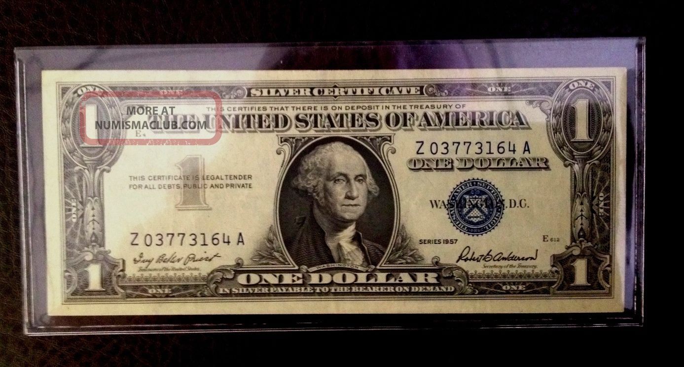 1957 One Dollar Silver Certificate Crisp Uncirculated