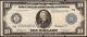 Large 1914 $10 Dollar Bill Federal Reserve Note Old Paper Money Currency Fr 930 Large Size Notes photo 2