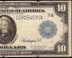 Large 1914 $10 Dollar Bill Federal Reserve Note Old Paper Money Currency Fr 930 Large Size Notes photo 5