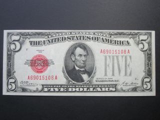 Series 1928 $5 Red Seal $5 Legal Tender Five Dollar Old Us Collectible Currency photo
