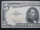 United States 1963 $5 Red Seal Five Dollar Legal Tender Yellow Seal Small Size Notes photo 2