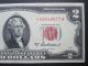 Series 1953a $2 Star Note Red Seal Two Dollar $2 Legal Tender Us Deuce Money Small Size Notes photo 4