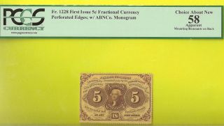 Fractional Currency; Us Dollar; Postage Note 1st Issue 5 Cents Perforated Edges photo
