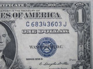 Uncirculated 1935g $1 Silver Certificate C - J Block Collectible Us Paper Money photo