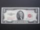 Star 1953 C $2 Star Note Red Seal Legal Tender Us $2 Bill Note Currency Us Cash Small Size Notes photo 3