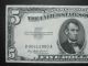 Ch Cu 1953 $5 Silver Certificate Us Blue Seal B - A Block Collectible Paper Money Small Size Notes photo 1