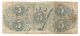 1863 $5 Dollar Bill Confederate Currency Note Civil War Era Paper Money T - 60 Paper Money: US photo 1
