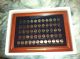 America 50 State Quarters + 6 United States Territory Quarters In Wood Frame Small Size Notes photo 4