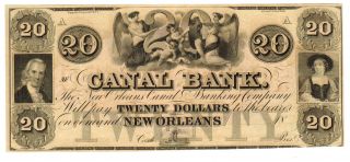 $20 1800 ' S Canal Bank Company Orleans,  La More Currency 4 D photo