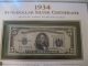 U.  S.  Five Dollar $5 Silver Certificates Dates 1934 & 1953,  Postal Commemorative Small Size Notes photo 5