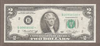 1976 B York - $2.  00 Fancy Repeater S 00.  85.  85.  00 Star Note photo