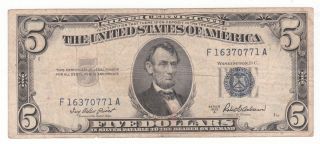 Five Dollar 1953a Silver Certificate photo