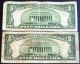 One 1953 $5 & One 1934d $5 Blue Seal Silver Certificate (s32357877a) Small Size Notes photo 1
