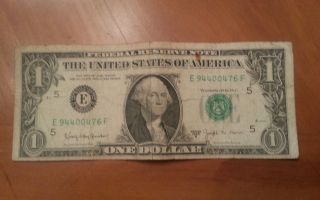 1963 Federal Reserve Note Green Seal $1 Dollar Bill Currency Note Cir (lm) photo
