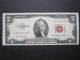 Star 1953 $2 Red Seal Legal Tender Low 00 $2 Star Note Paper Money Small Size Notes photo 1