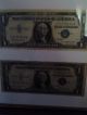 1935 And 1957 One Dollar Silver Certificates In Frame Small Size Notes photo 1