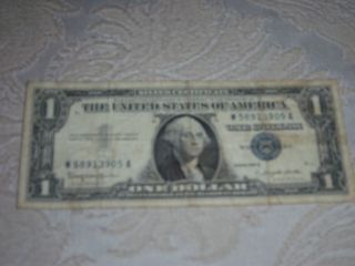 Old Paper Money 1957b One Dollar Silver Certificate. photo