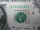 2009 $1 Frn Star Low Serial Number D 00051325 Small Size Notes photo 1
