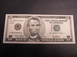 2001 $5 Frn Star Note San Francisco 